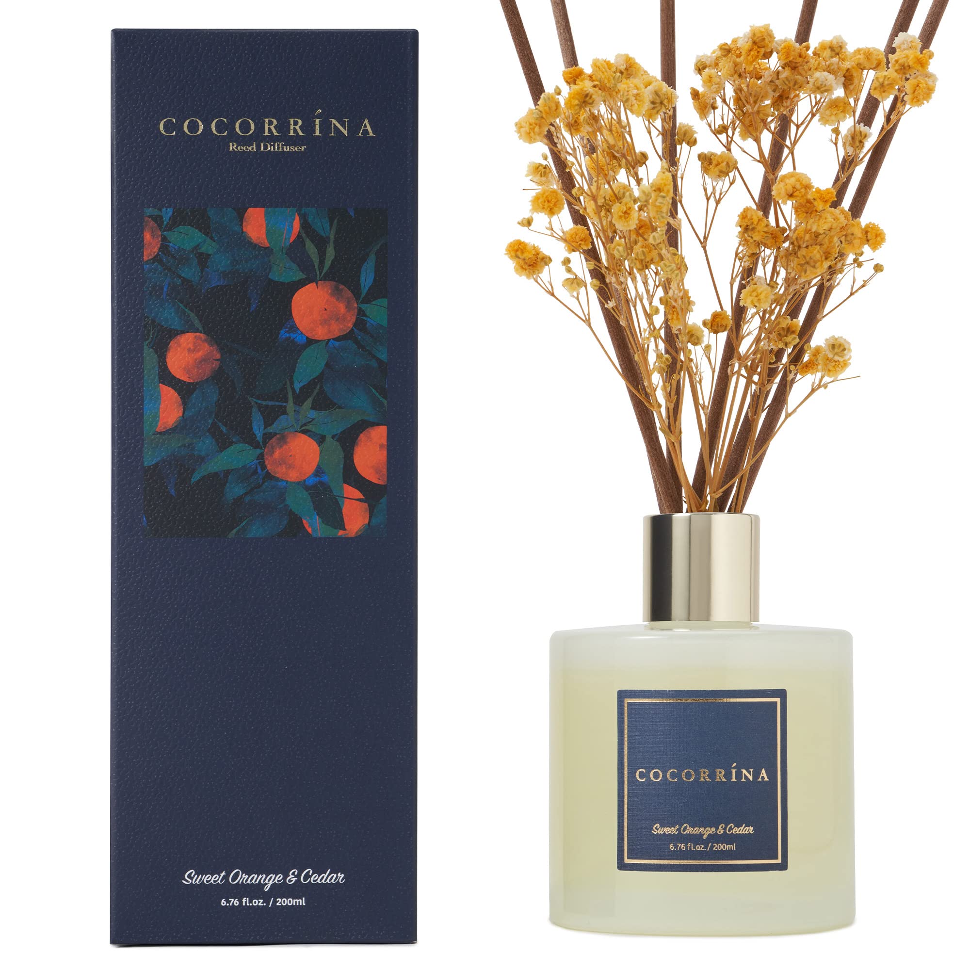 COCORRÍNA Reed Diffuser Set Sweet Orange Cedar