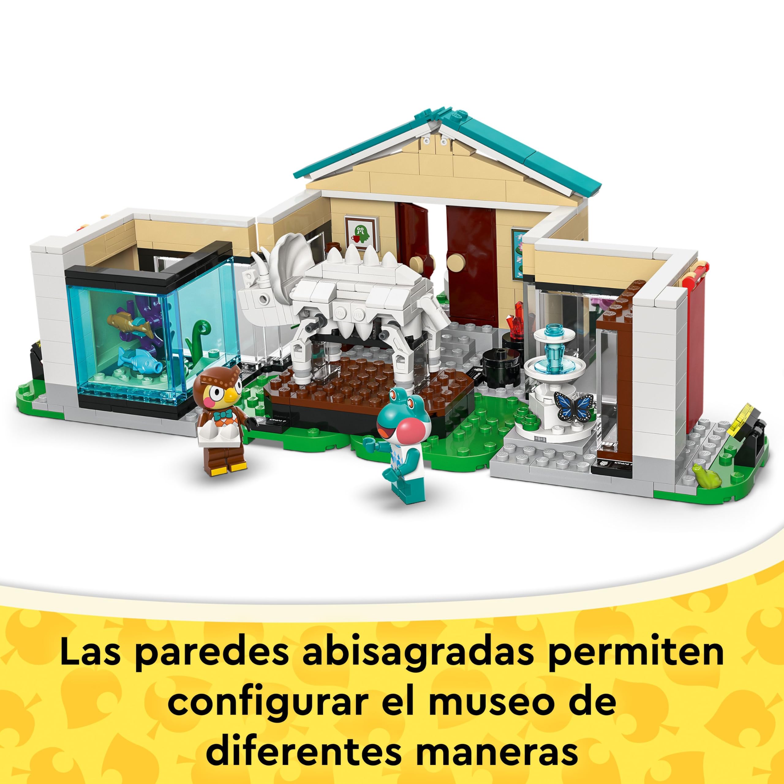 LEGO Animal Crossing La Colección del Museo de Sócrates - Juego Interactivo con Minifiguras de Sócrates y Lili - Fósiles de Dinosaurios de Juguete - Regalo Gamer para Niñas y Niños de 7+ Años 77056