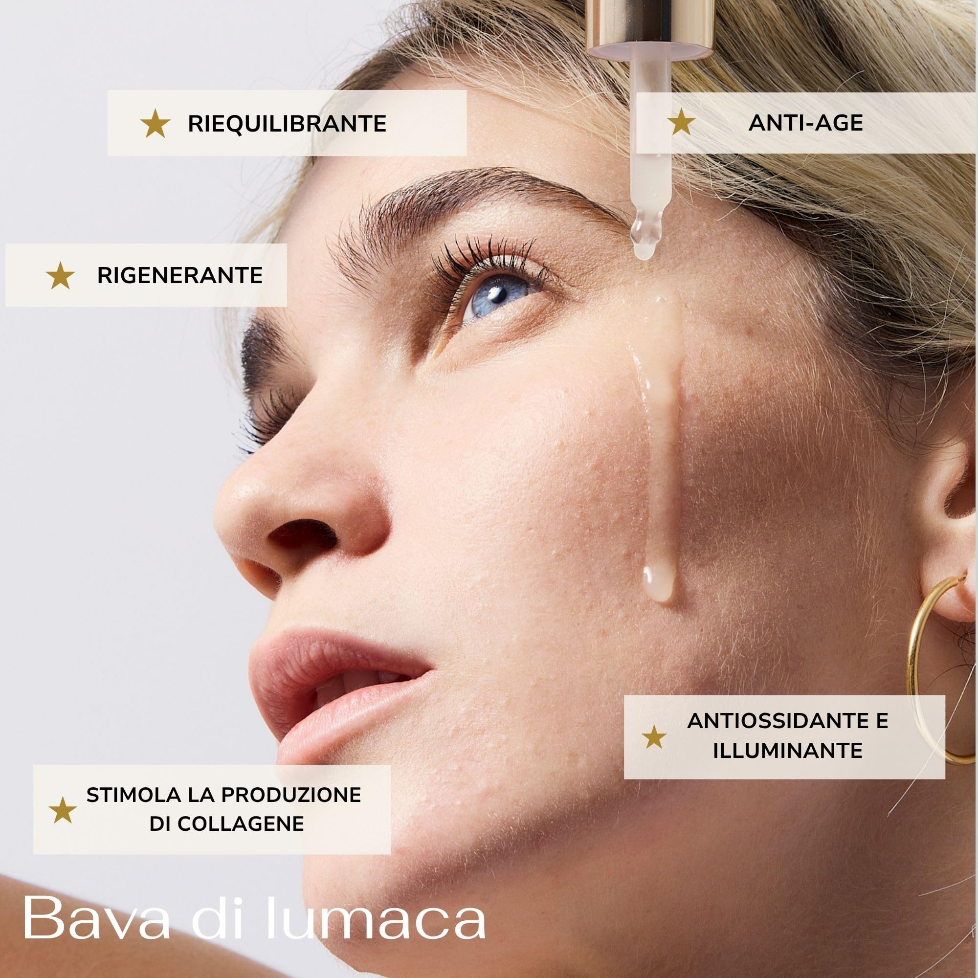 Demetra Duo Rigenerante Viso – Gocce Multiattive 98% Bava di Lumaca + Siero Viso 90% con Collagene ed Elastina + Discovery Set Linea