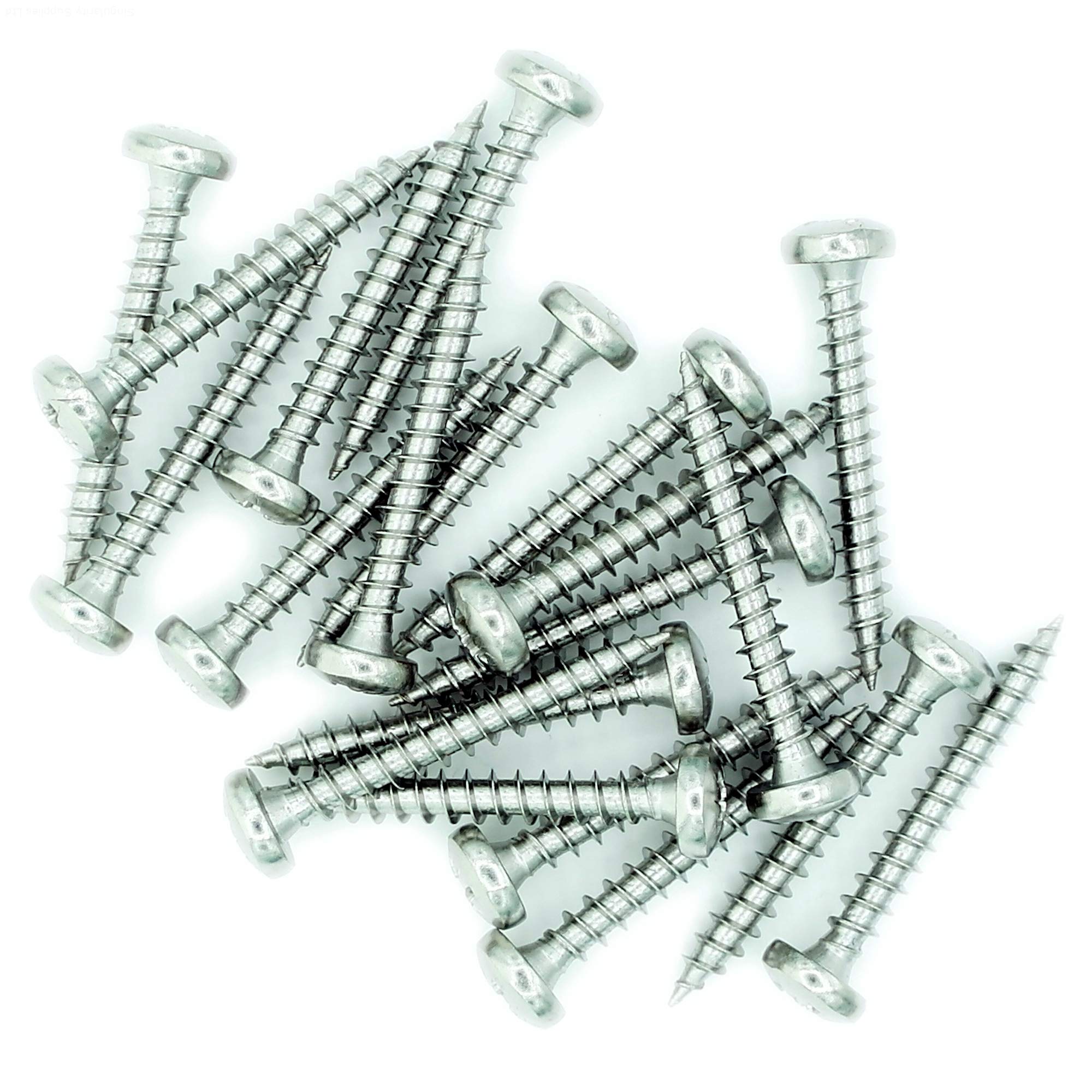 Singularity Supplies No.6 X 0.55 (4Mm X 13Mm) Pozi Pan Chipboard Screw - Stainless Steel (A2) (Pack Of 20)