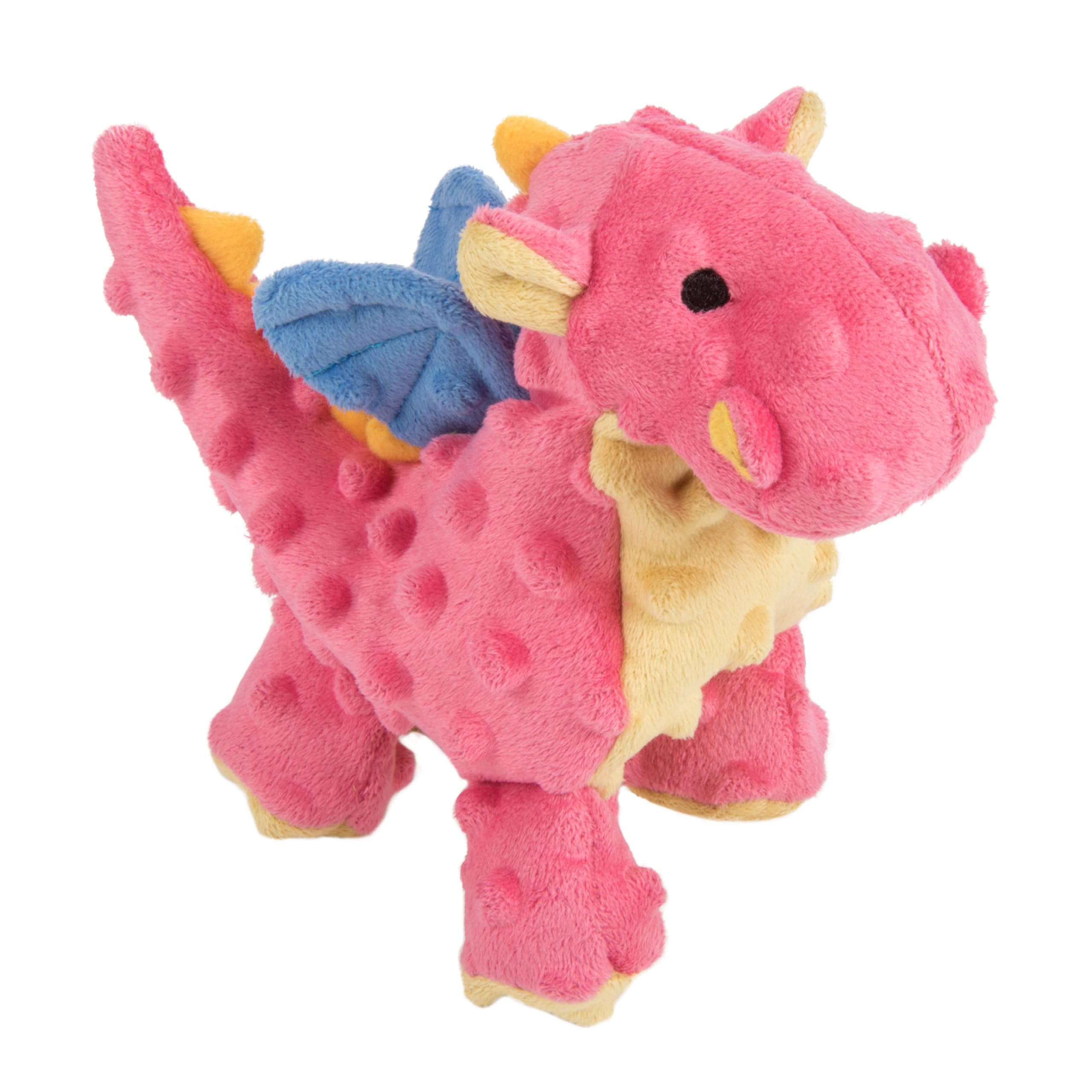 Moonmoon goDog Dragon z technologią Chew Guard Tough Plush Dog Toy Coral, S
