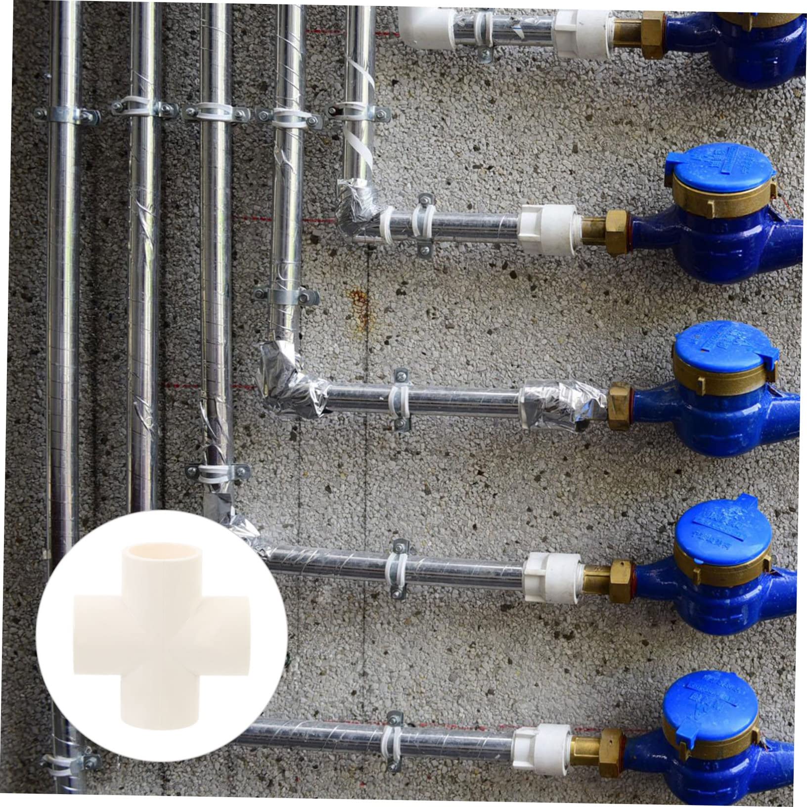 CIYODO Precision-Made 4-Way PVC Elbow Frost Proof for Building Garden Support