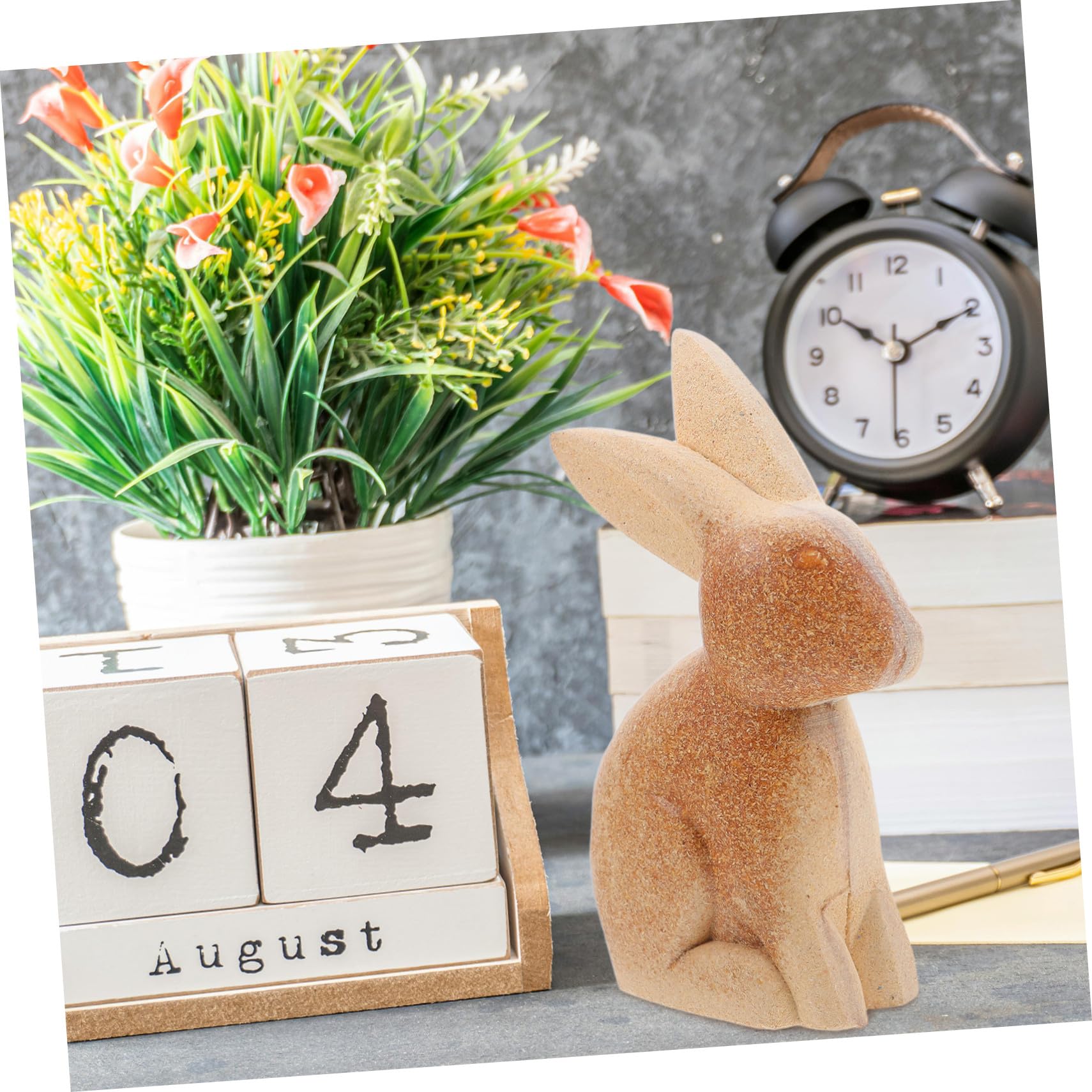 Figura de Conejo de Madera para Manualidades, 4 Piezas sin Pintar