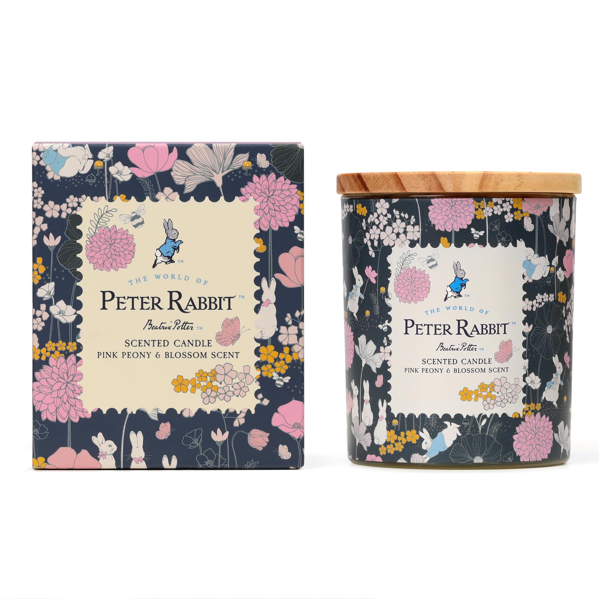 Peter Rabbit Glass Candle – Pink Peony & Blossom Scent – 213G (1-Wick) – PR001PCV001BP