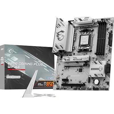 MSI B850 Gaming Plus WIFI6E Motherboard, ATX - Supports AMD Ryzen 9000/8000 / 7000 Processors, AM5 - DDR5 Memory Boost 8200+ MT/s (OC), PCIe 4.0 x16, M.2 Gen5, Wi-Fi 6E, 2.5G LAN