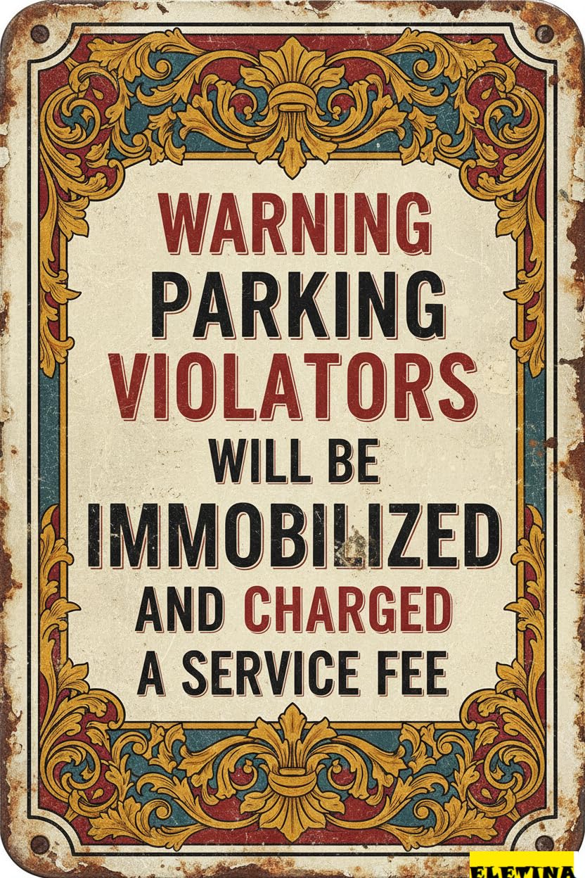 Personalized Sign for Man Cave Metal Warning Warning Parking Violators Men S Vintage Street Safety Warning Metal Tin Wall Plaque Floor Road Street High Way Gate 8x12in Private Property Decorative