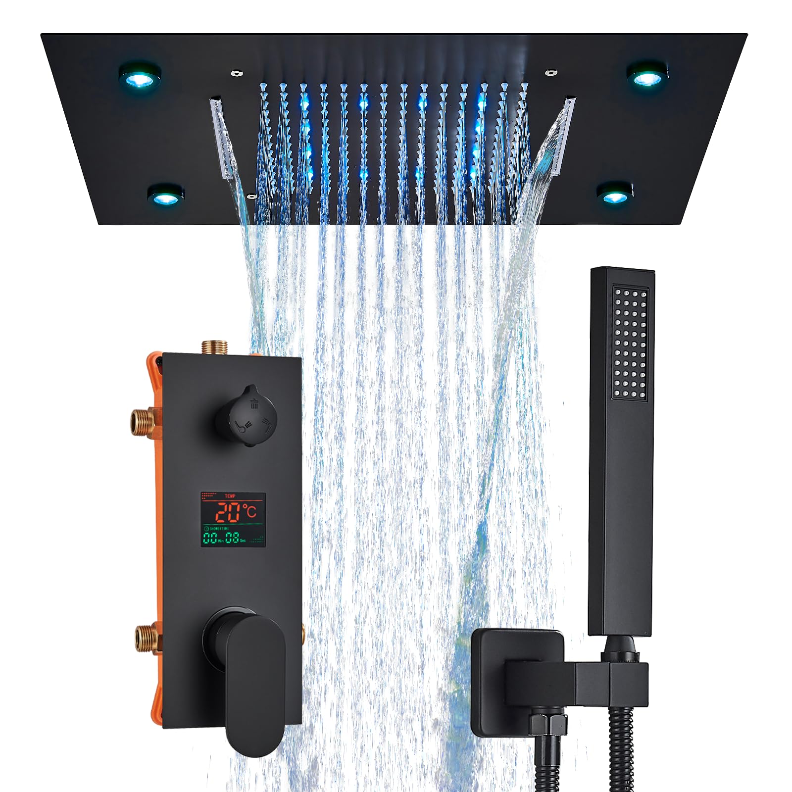 Système de douche thermostatique pour salle de bain bien-être zen