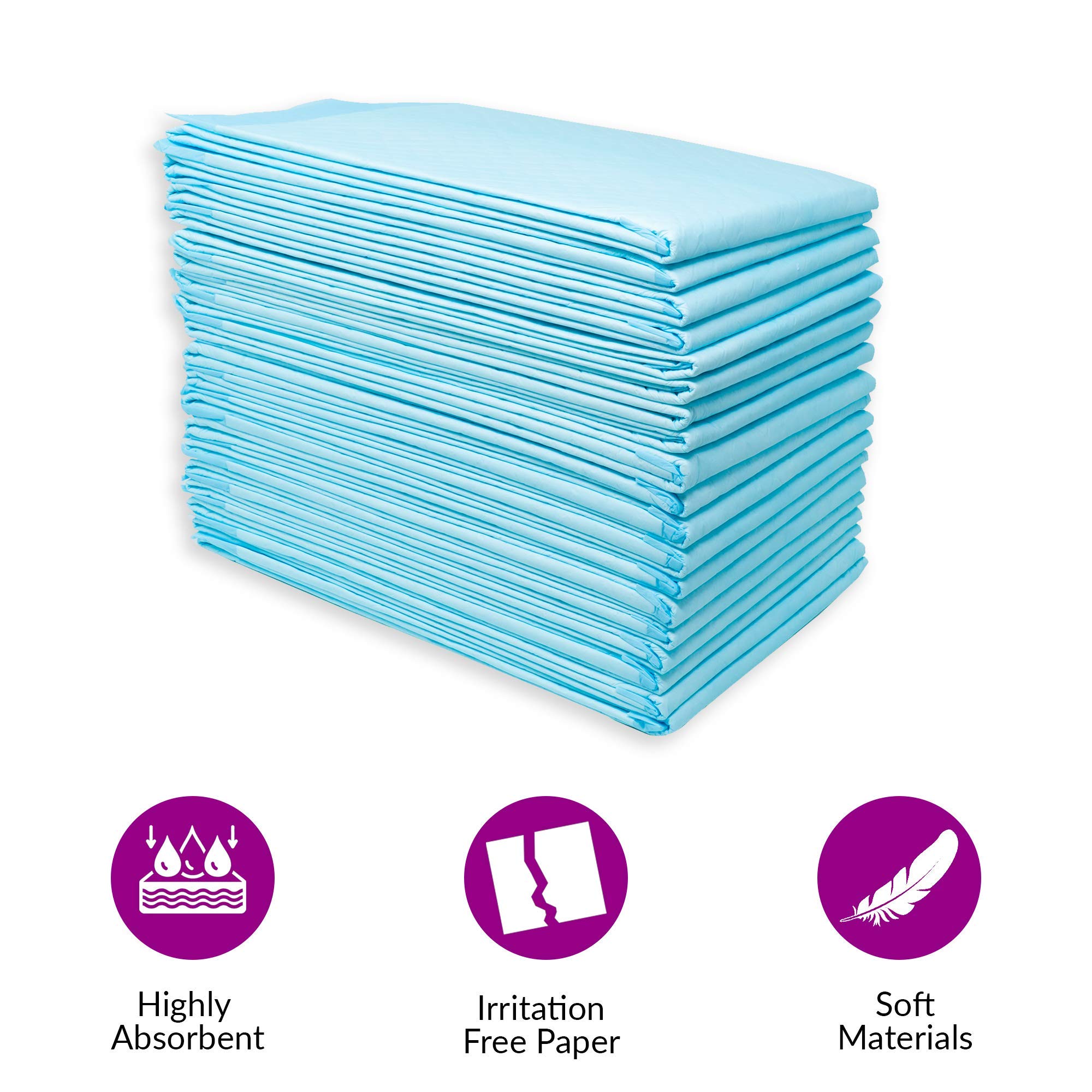 Continuon Extra Absorbent Incontinence Bed Pads with Waterproof Liner
