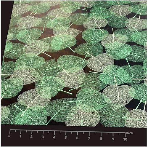 Miniatura 3 de BDF 4GLV - Película decorativa para ventana, hojas verdes (36 pulgadas x 7 pies)