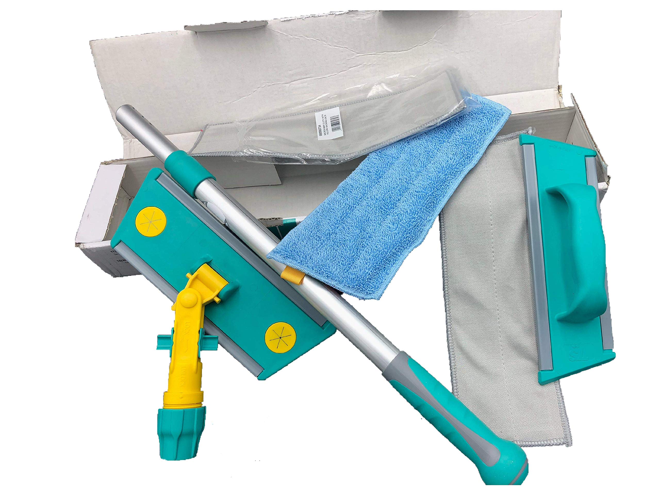 Kit Profesional de Limpieza de Cristales Clean Glass Kit Pro – Sistema Completo para Ventanas, Mamparas y Superficies Acristaladas – Uso Profesional y Doméstico