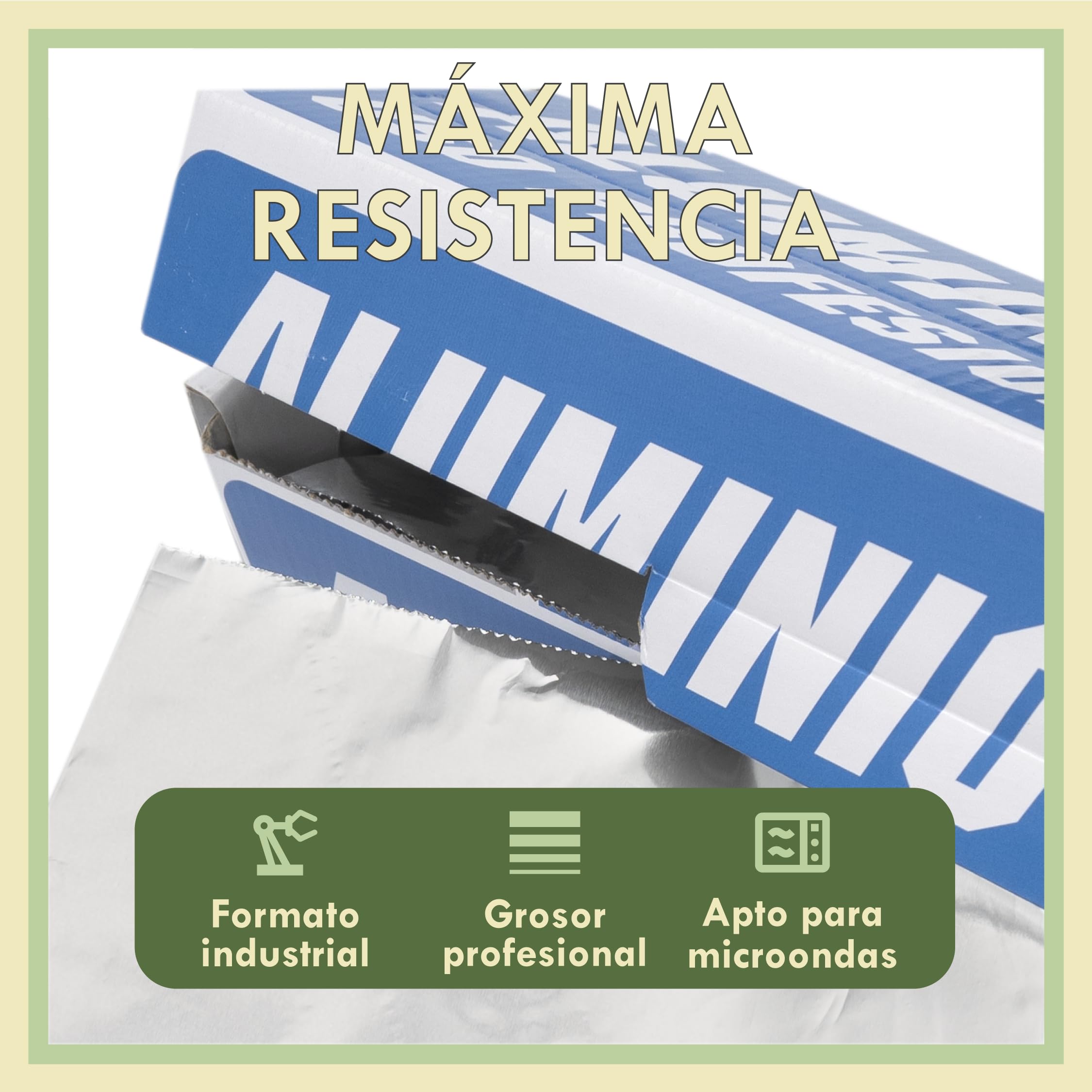 Papel Aluminio Industrial Cocina 30 cm ancho y 1,1KG de peso Rollo Albal Profesional Extra Grueso Papel Plata Apto para Peluquería Mechas Catering Industria Alimentaria Camping