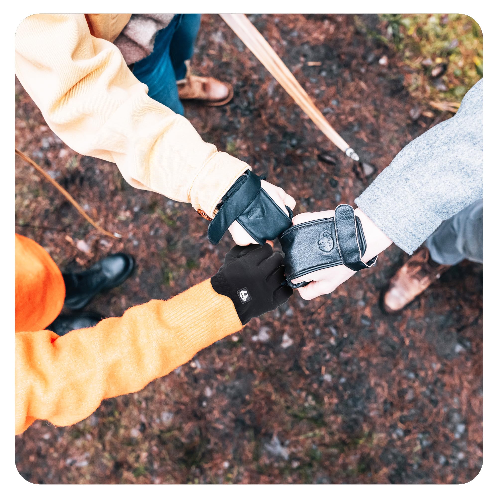 BEARPAW PRODUCTS Schießhandschuh Winter - Schutz & Wärme aus Fleece & Glattleder, präziser Ablass und Fingerschutz für das Bogenschießen und das sichere Bogensport Training im Winter - Größe M