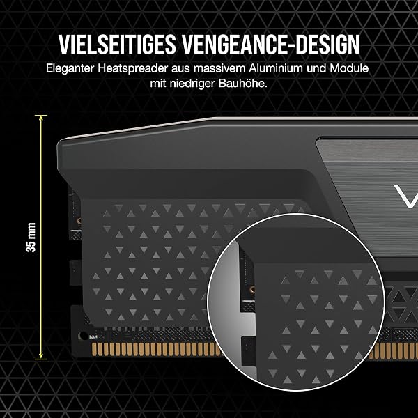 CORSAIR Vengeance DDR5 RAM 8GB (1x8GB) 5200MHz CL40-40-40-77 1.25V Intel XMP 3.0 Desktop-Arbeitsspeicher – Schwarz (CMK8GX5M1B5200C40) - 5