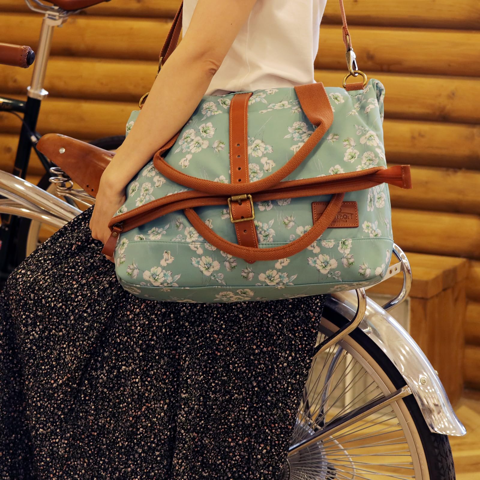 Tourbon Damen Fahrradtasche Shopper – Wasserdichtes Canvas Mit Lederdetails, Für Gepäckträger, Umhängetasche & Handtasche, 36 X 12 X 41,5 Cm Tourbon Damen Fahrradtasche Shopper – Wasserdichtes Canvas Mit Lederdetails, Für Gepäckträger, Umhängetasche & Handtasche, 36 X 12 X 41,5 Cm