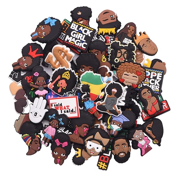 Black Lives Matter Shoe Charms For Women PVC Shoes Decoration 40 60 pcs BLM for Kid Gifts