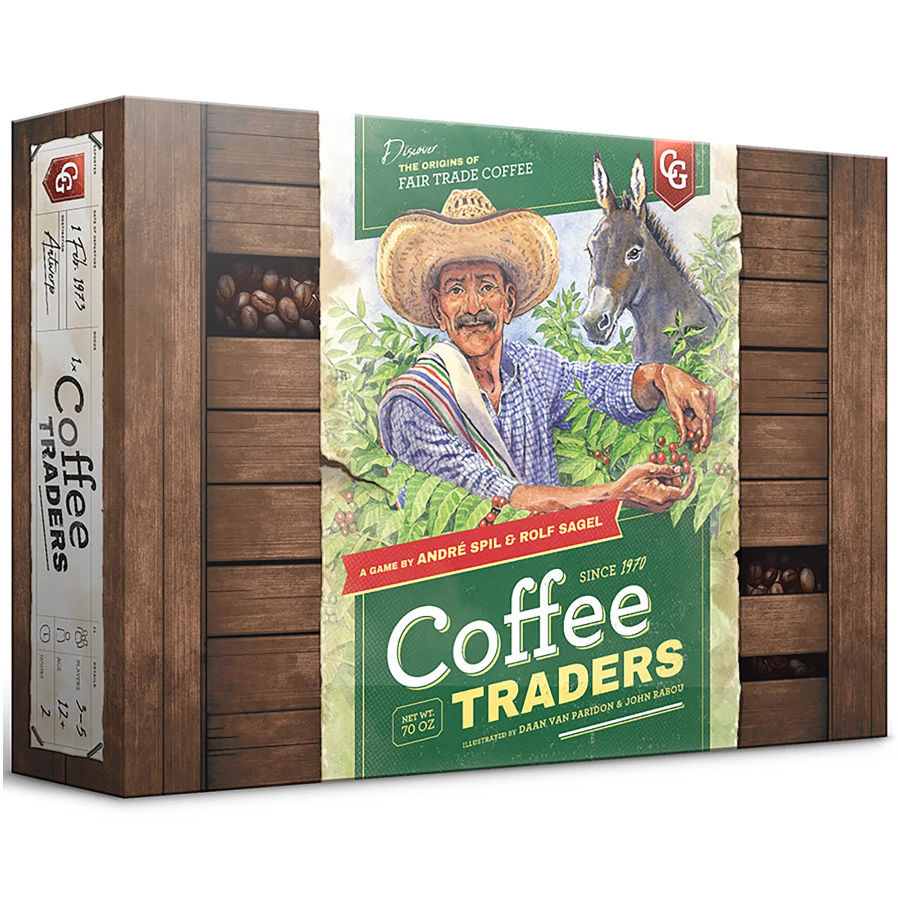 capstone games coffee traders - strategy board game 3-5 players ages 12 120 min