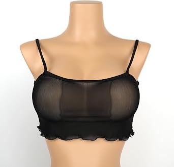 SHERRYLO Sheer Mesh Bikini Top See Through Tank Top for Women Beach Coverup | Sexy See Thru Swimsuit Cover Up Mesh Tanning Tops Bikinis Tops Revealling