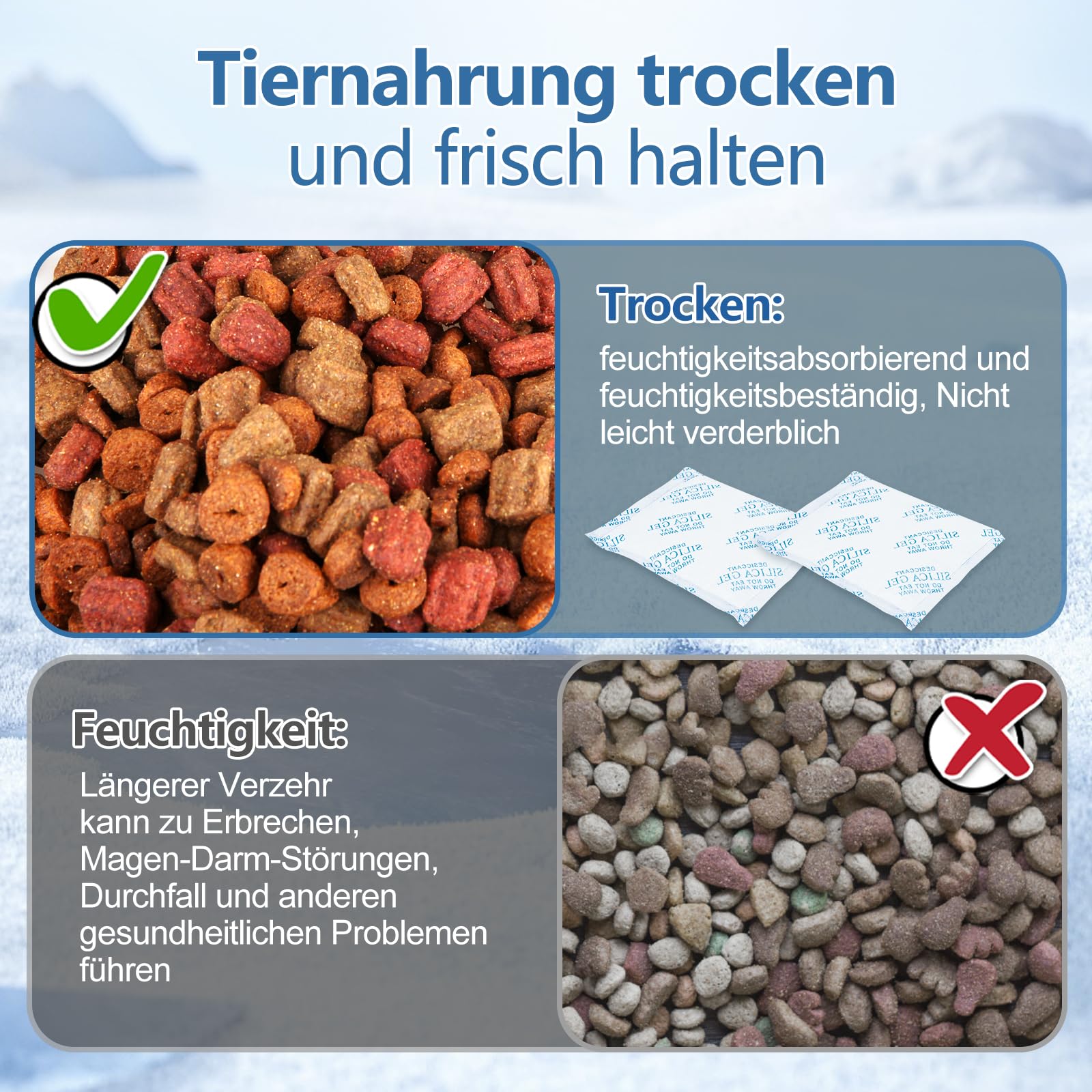 Haliya 14 Stück Trocknungsmittel für PETKIT freshelement Mini freshelement Mini pro,für alle PETKIT futterautomat Katze,3L Katzen Futterautomaten