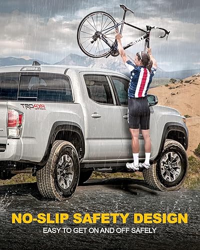 Miniatura 9 de KYX Estribos aptos para Toyota Tacoma 2005-2023, doble cabina de 6 pulgadas, barras laterales de puerta de automóvil, barras Nerf, tablas de camión,