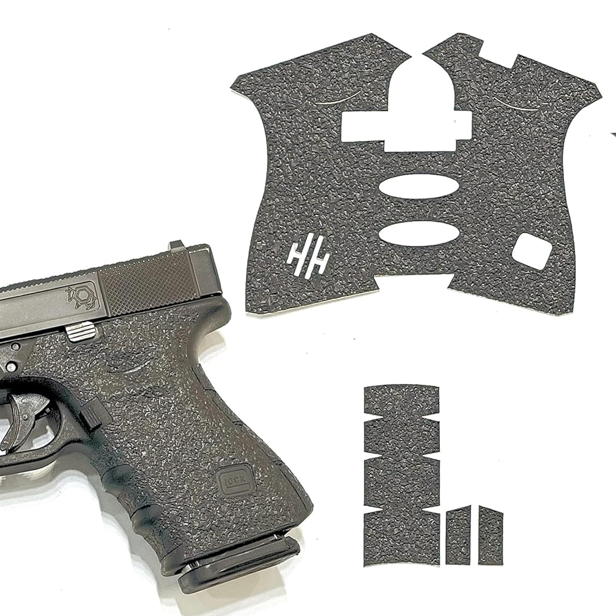 Handleitgrips Gun Grip Tape Compatible for Glock 19/23 Gen 4 - Black Sandpaper Pistol Grip Tape, Easy Installation, Gun Skins, Veteran Owned, Made in USA