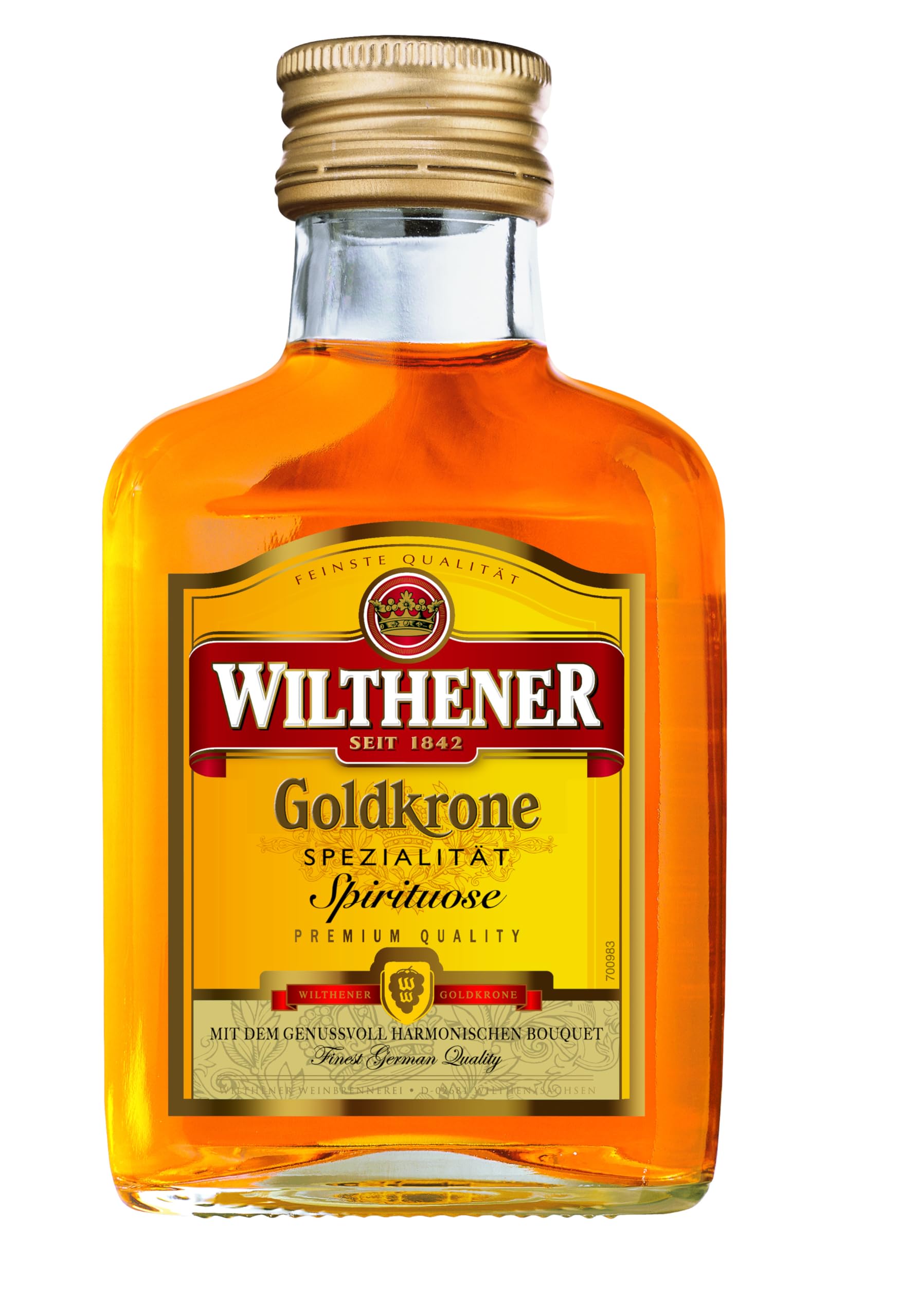 WILTHENER Goldkrone I genussvolle Spirituose I Goldi I 28% vol. I 1 x 0,1 l