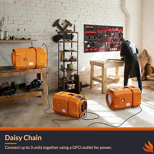 Miniatura 6 de PURISYSTEMS Purificador de aire para industrialcomercial, purificador de aire HEPA con luz, filtración de 3 etapas, 1100 pies cuadrados, 900 CFM,