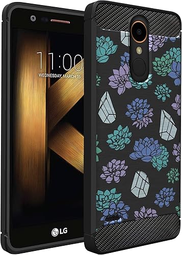 Miniatura 6 de CasesOnDeck - Funda compatible con LG Aristo 3, LG Tribute Empire, LG Zone 4, LG Rebel 4, LG Phoenix 4, diseño floral tribal texturizado en doble