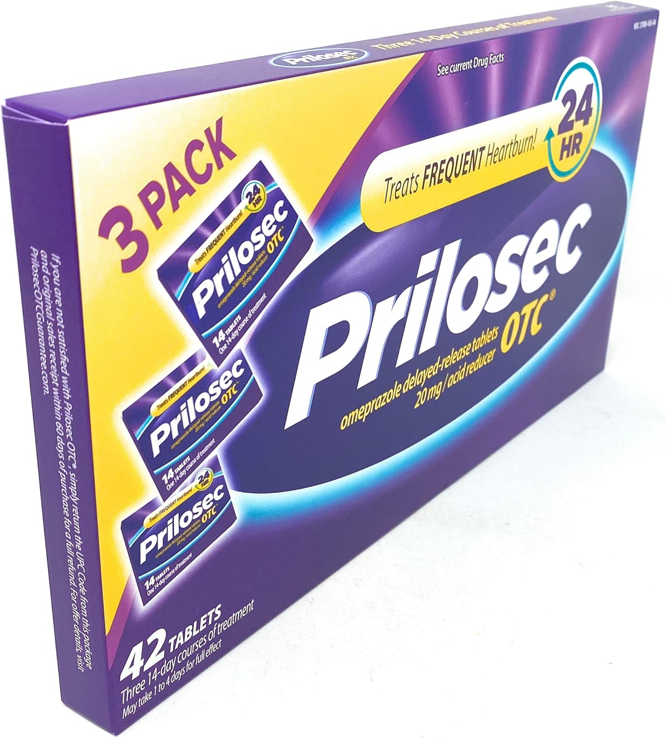 Prilosec OTC Acid Reducer Delayed-Release Tablets (2 Pack, 84 Count)