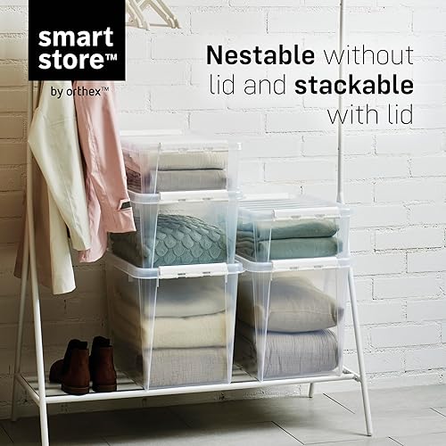 Miniatura 3 de SmartStore - 8 cajas de almacenamiento de plástico con tapa de 4 L (11.8 x 7.5 x 4.3 in)  Cajones de almacenamiento de plástico con tapa  Material