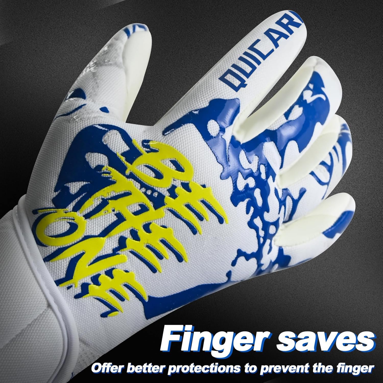 Gants de gardien de but - Bonne adhérence - Gants de football pour enfants - Tailles 6 à 10 - Récepteur puissant pour adolescents, adultes, enfants