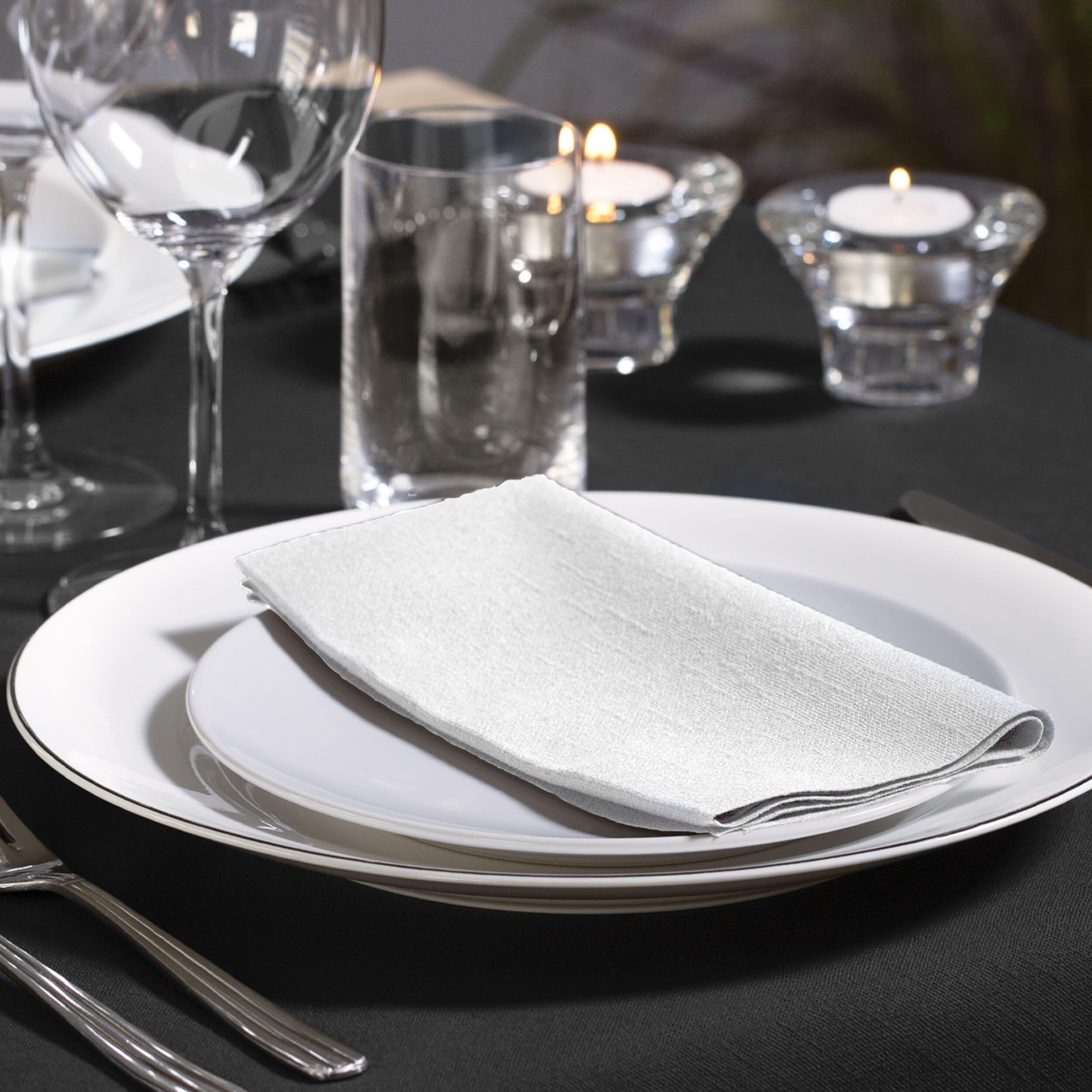 Tork Servilleta de Cena Blanca, Plegado 1/8, 2 capas, 39 cm x 39 cm, 12 x 150 servilletas, 477554