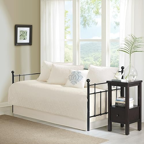 Vista 8 de Madison Park - Juego de cubrecama de algodón a doble cara con faldón, diseño clásico de cabaña estilo casa de campo, ropa de cama para todas