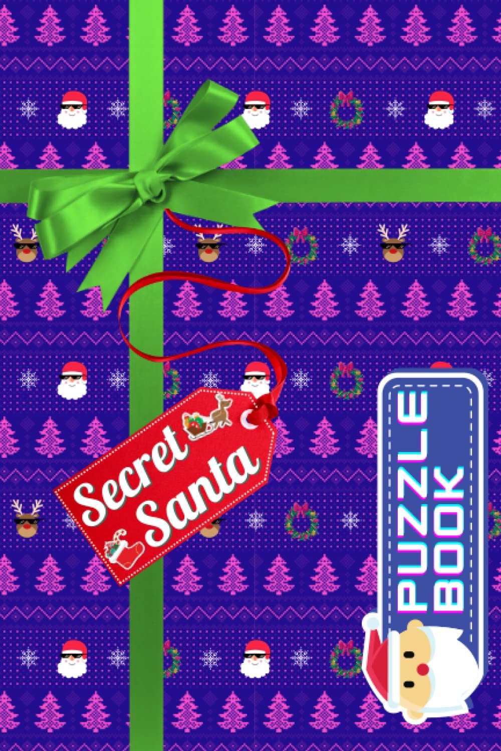 Secret Santa Puzzle Book: Retro game themed mixed puzzle book: mazes, kakuro, sudoku (9x9 and 16x16!), wordsearches etc. Multiple rounds with ... secret santa present, no wrapping requ