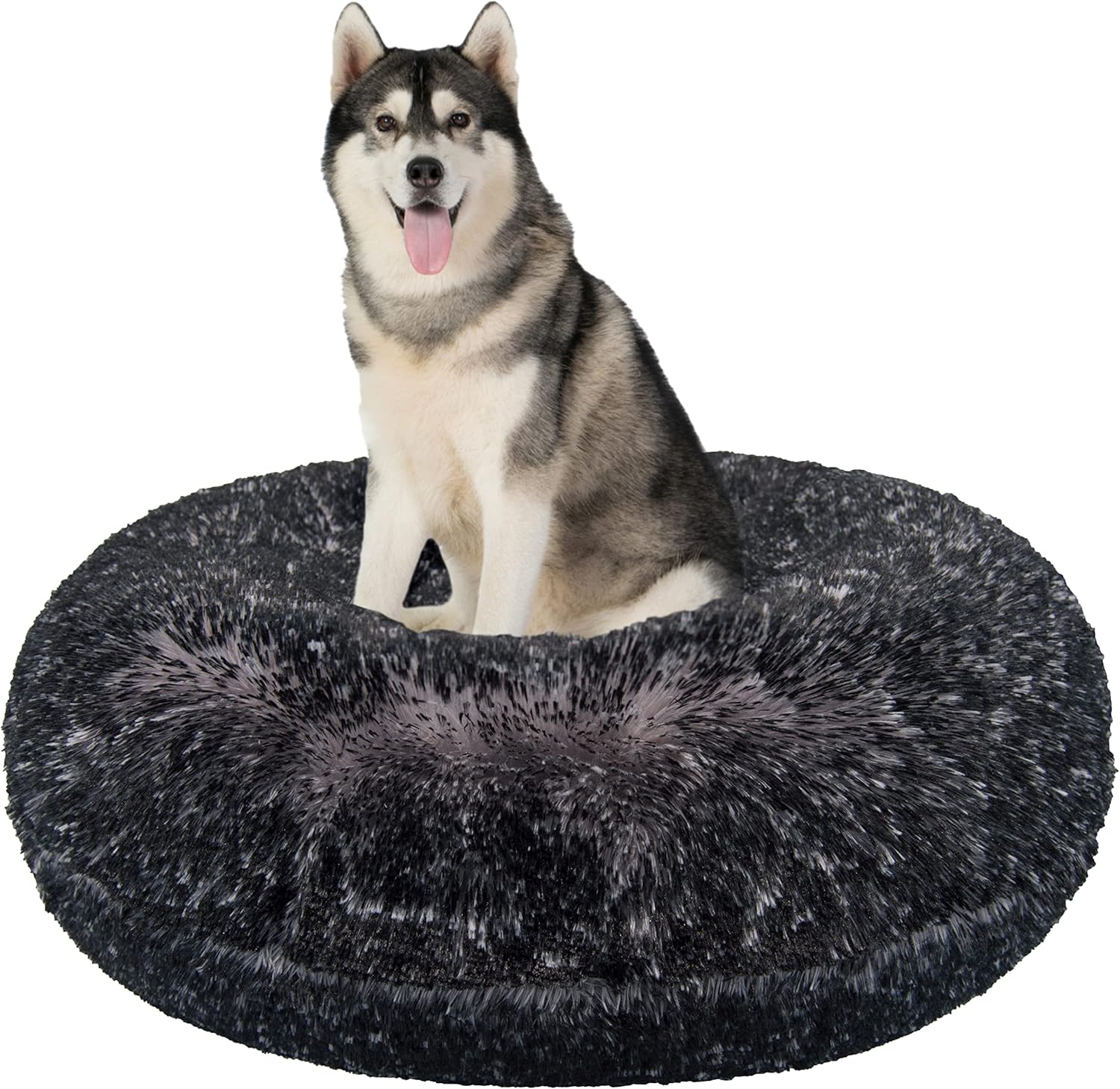 Bessie + Barnie Bagel Dog Bed Extra Plush Faux Fur Dog