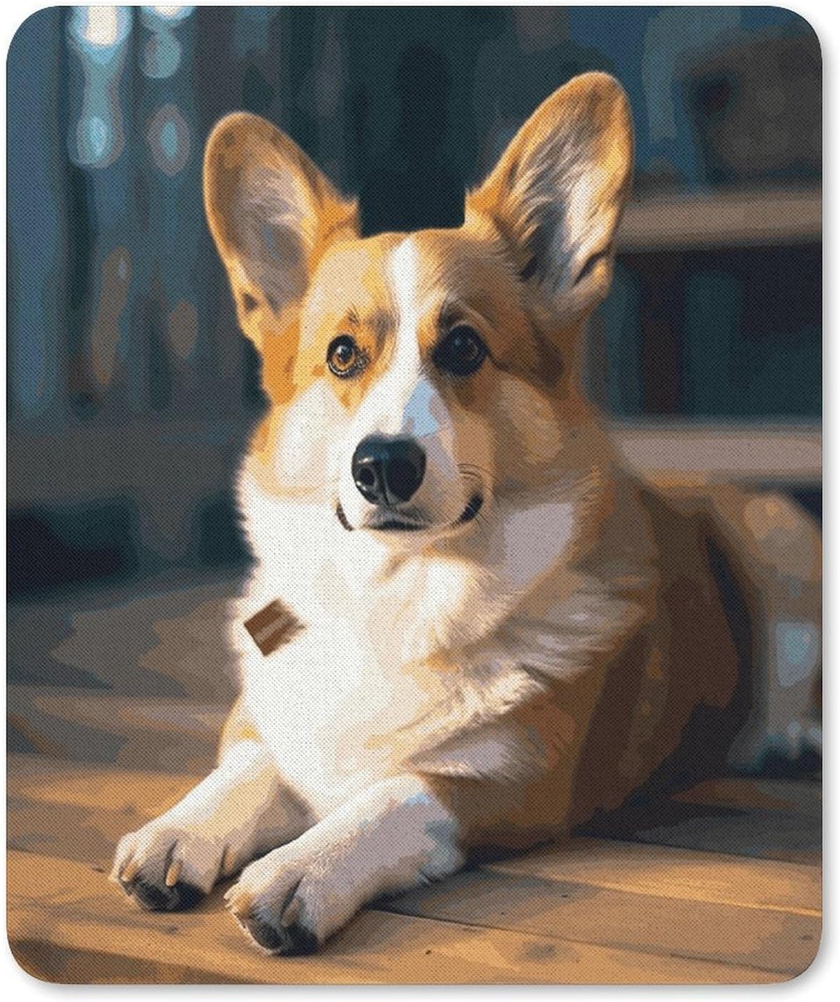 Smart Corgi 25 * 30cm Mouse Pad Ultra-Thin Rubber Desk Mat Non-Slip Wireless Mousepad for Office Fashion Square Mouse Pads for Home Work Laptop Decor Gaming