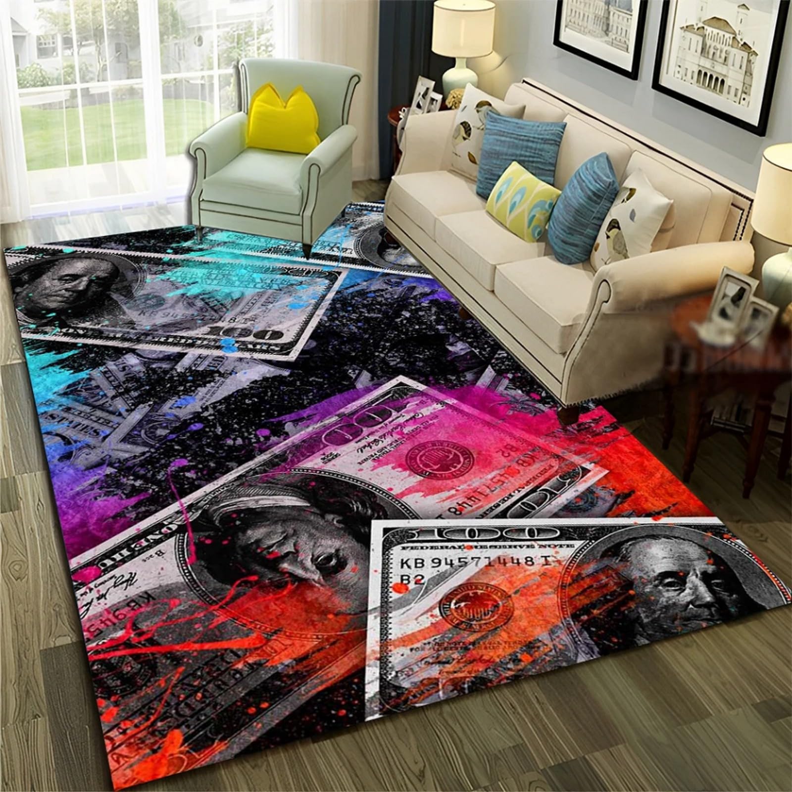 Euro Currency Pattern 50 X 80 Cm Machine Classroom Rugs - 3D Printing Kitchen, Living Room, Entry Door, Toilet Door, Corridor Floor Mat -2L9H3K3K5S