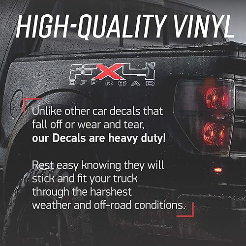 Vista 4 de FX4 - Calcomanía roja para mesita de noche, compatible con Ford F-150 2009 2010 2011 (troquelado (despegar y pegar)