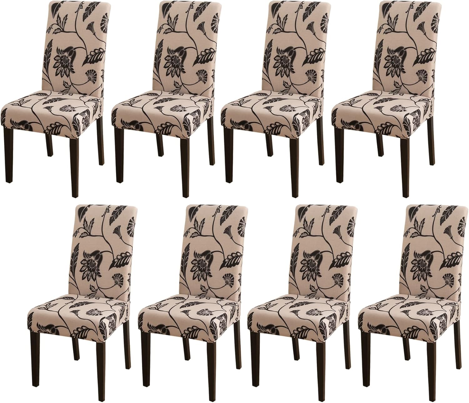 Comfy Gate 4,6,8 Pack Floral Dining Chair Slipcovers, 8Pc