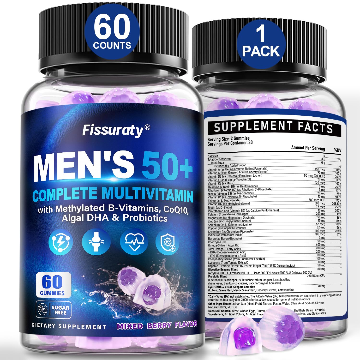 Multivitamin Gummies for Men 50+ - Sugar Free Methylated Multivitamin Gummy — Amazon image 10