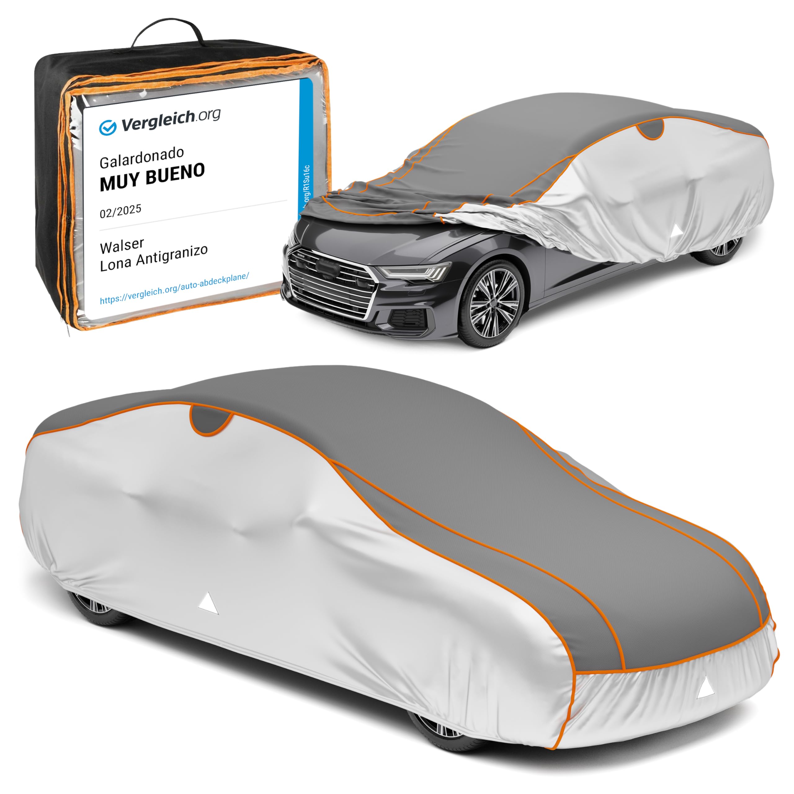 Cubierta De Coche Para Ford Mondeo 5 2014 -(487,1x185,2x148,2cm),Antiincrustante,antiarañazos,Impermeable, Antienvejecimiento,antiultravioleta,largas Tiras Reflectantes