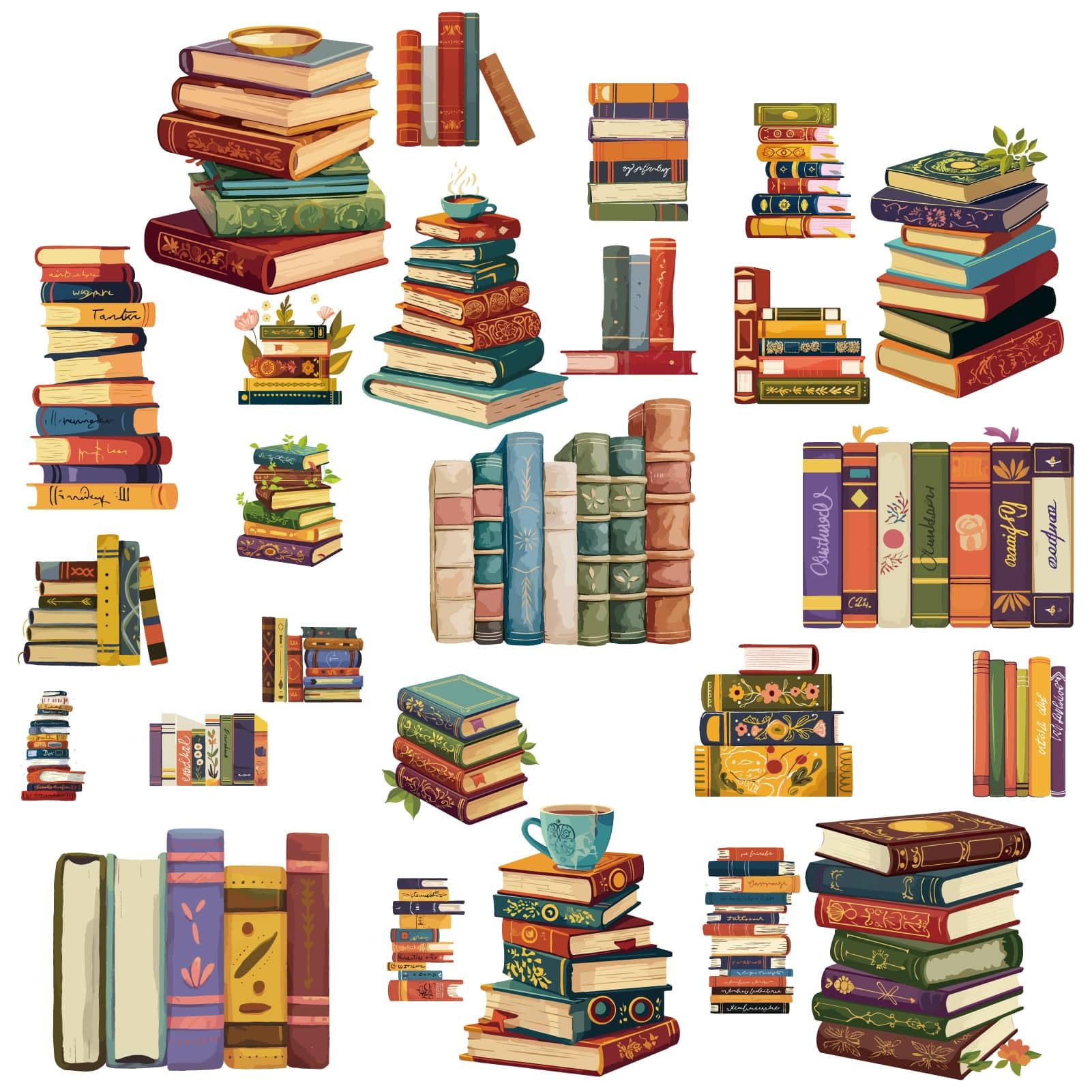 CRASPIRE 8 Sheets 8 Styles Book Window Stickers Boho Books Window Clings Waterproof Anti Collision Window Decals Peel and Stick Glass Wall Decoration for Home Bedroom Living Room Library 5.7x7.87