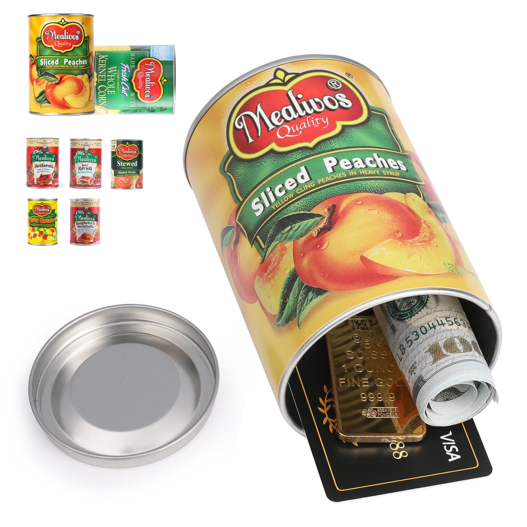 Mealivos Fake Peach Can Safes Diversion Secret Stash Safes