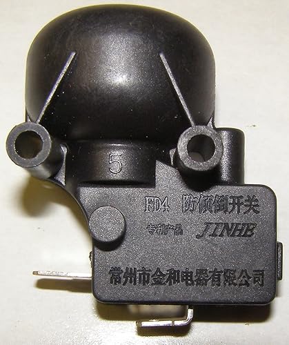 Miniatura 2 de KAS TIP-OVER SWITCH - Calentadores de tanque y gabinete, negro, actuador de botón, operación manual, 3000 W, 1 unidad