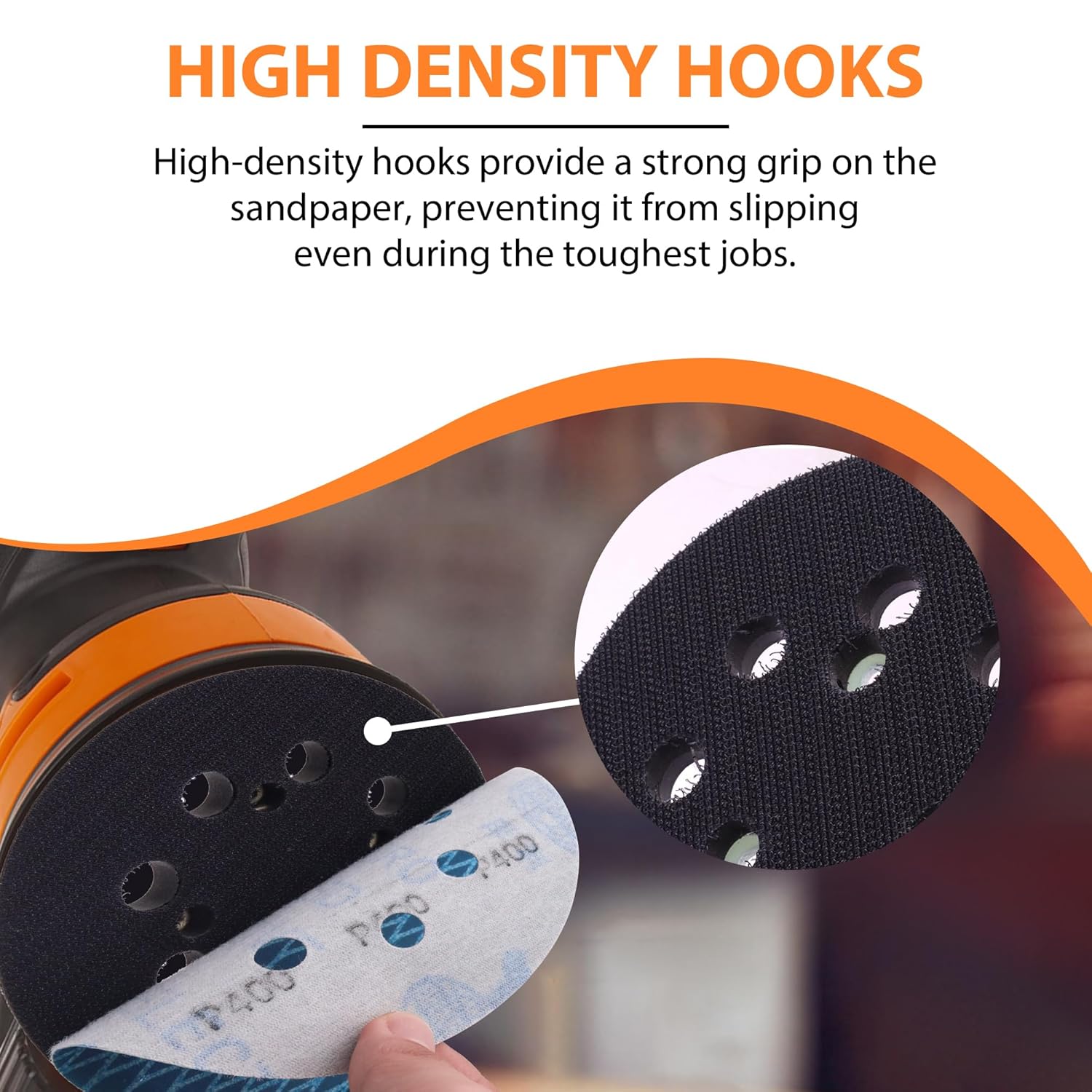 5-Inch Sander Replacement Pad, Universal Hook and Loop Orbital Sander Backing Pad Compatible with Craftsman 315112170,315112180,315279870 Random Orbital Sanders, 2-Pack