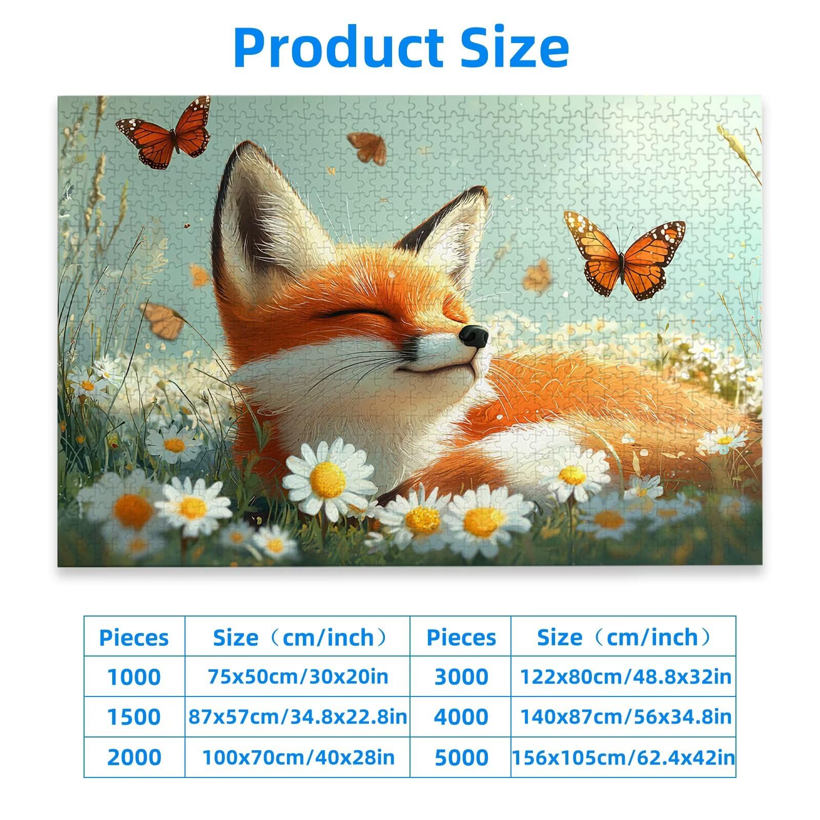 Puzzle 5000 sztuk lis, puzzle kwiatowe 5000 sztuk dla dorosłych i nastolatków, drewniane puzzle z wykwintnym opakowaniem, rodzinne gry edukacyjne, dekoracje domu, prezent dla dorosłych-1683