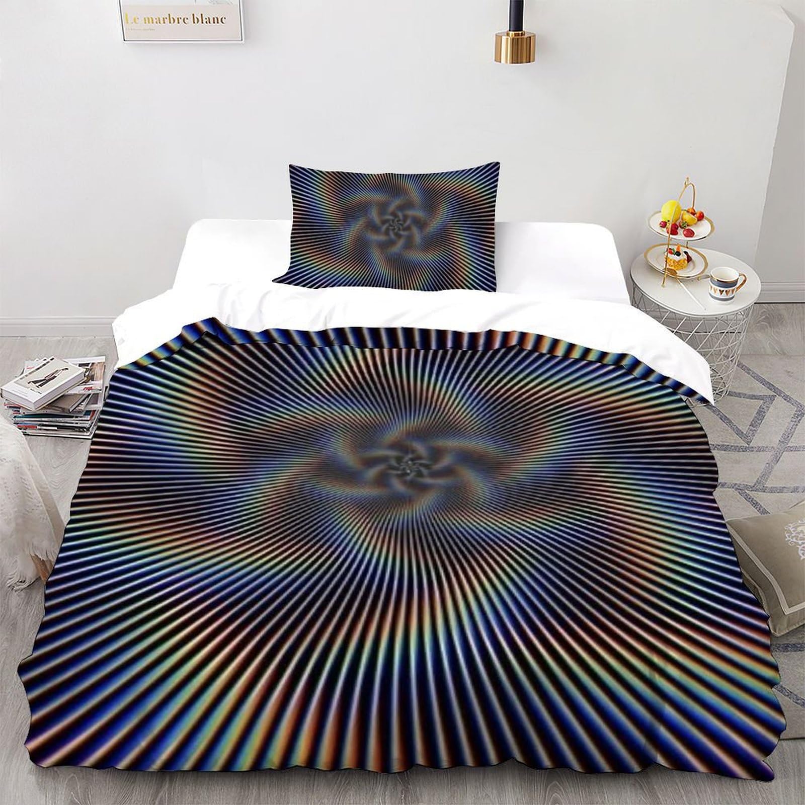Housse de couette science-fiction enfant single 135x200cm imprimé 3D avec fermeture éclair