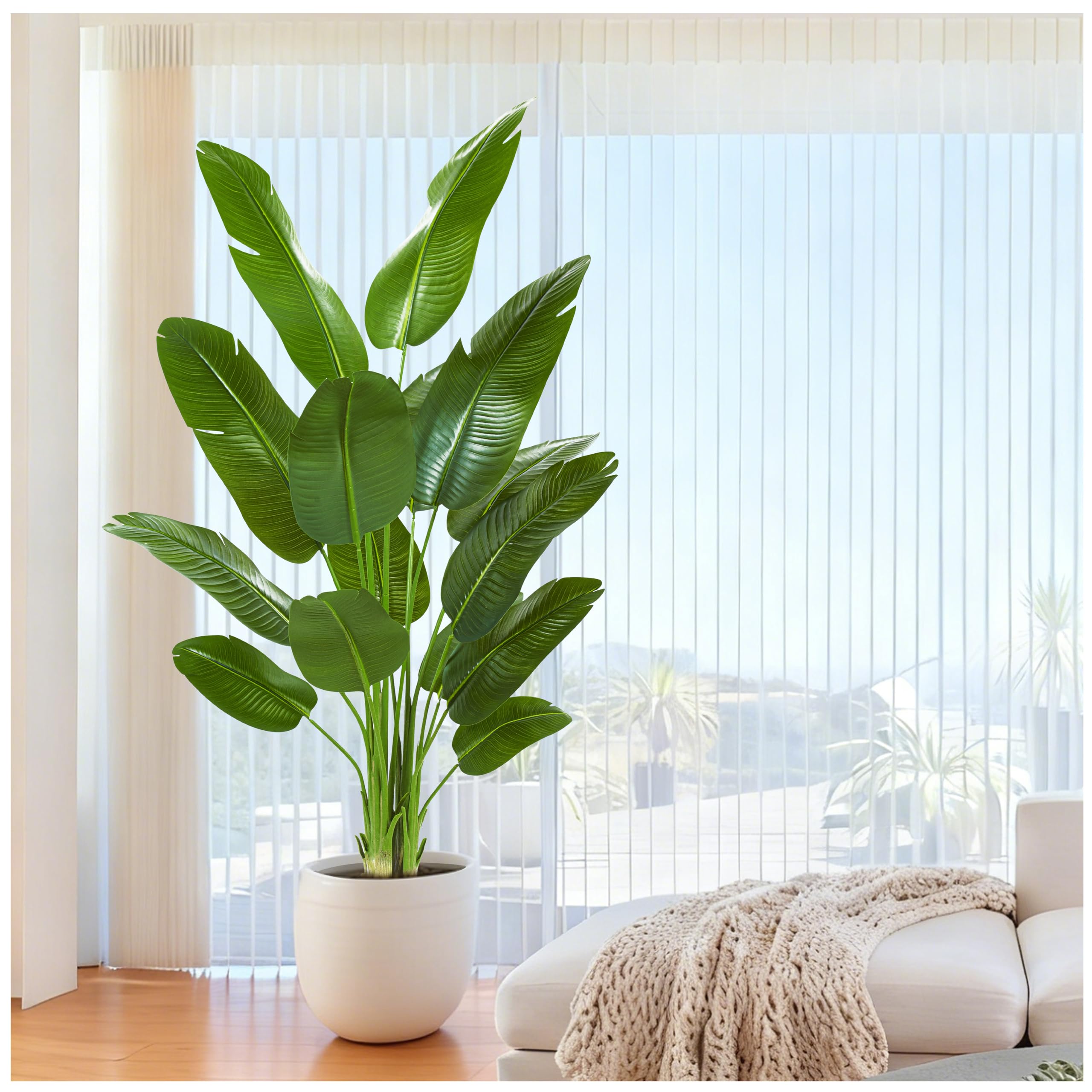 FSOHOI 6.6ft artificial bird of paradise plant