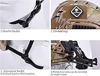 Vista 8 de EMERSONGEAR Cascos tácticos con gafas protectoras, montaje en riel, cubierta NVG, protección militar, Airsoft, paintball, casco rápido