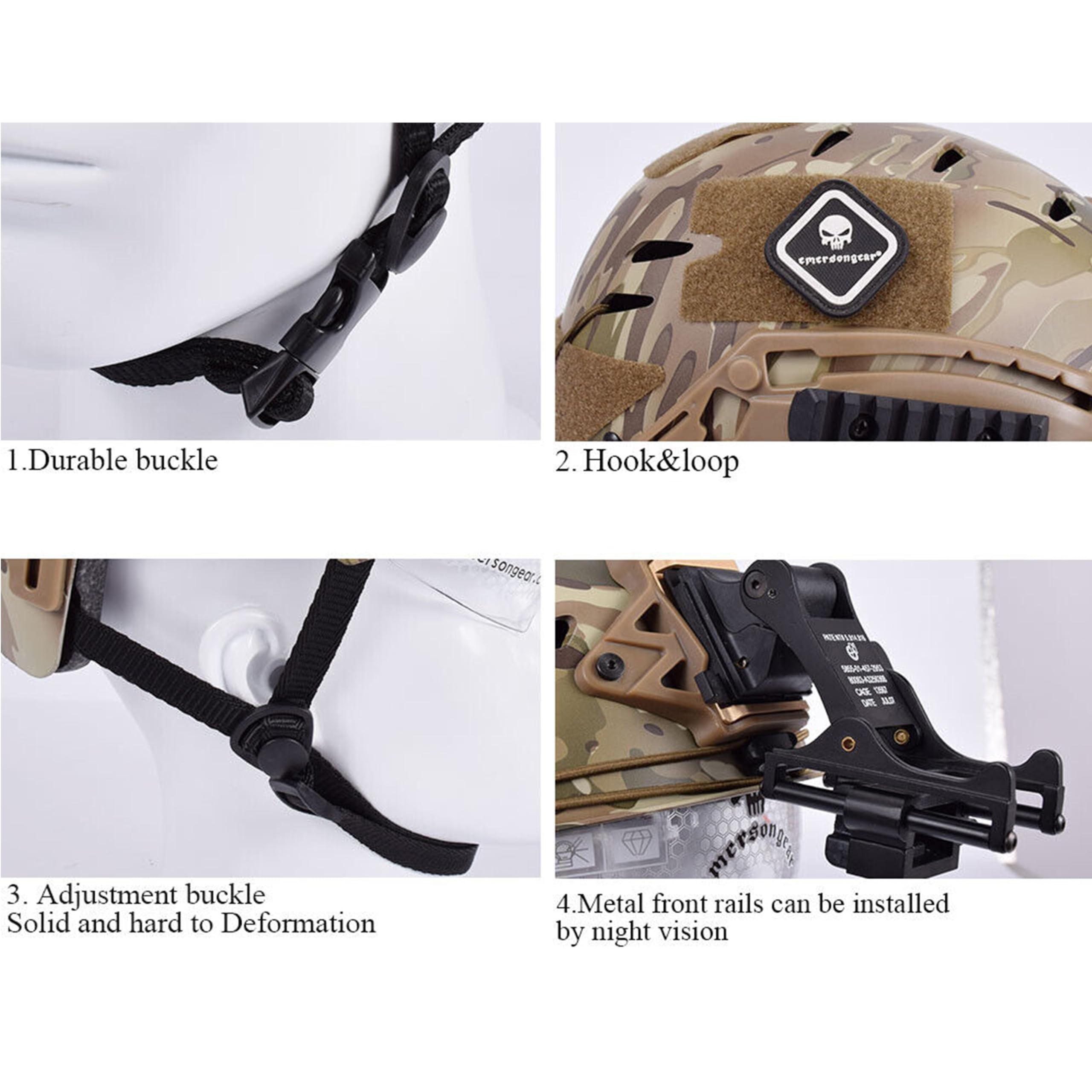 Emerson Tactical Fast Helmet Bump MICH Ballistic MH Type NVG