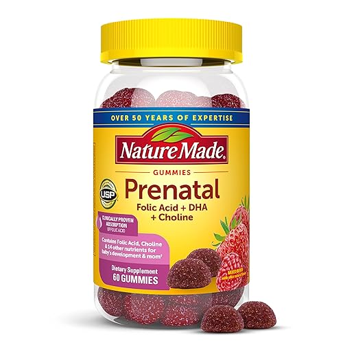 Nature Made Prenatal Gummies with DHA and Folic Acid, Prenatal